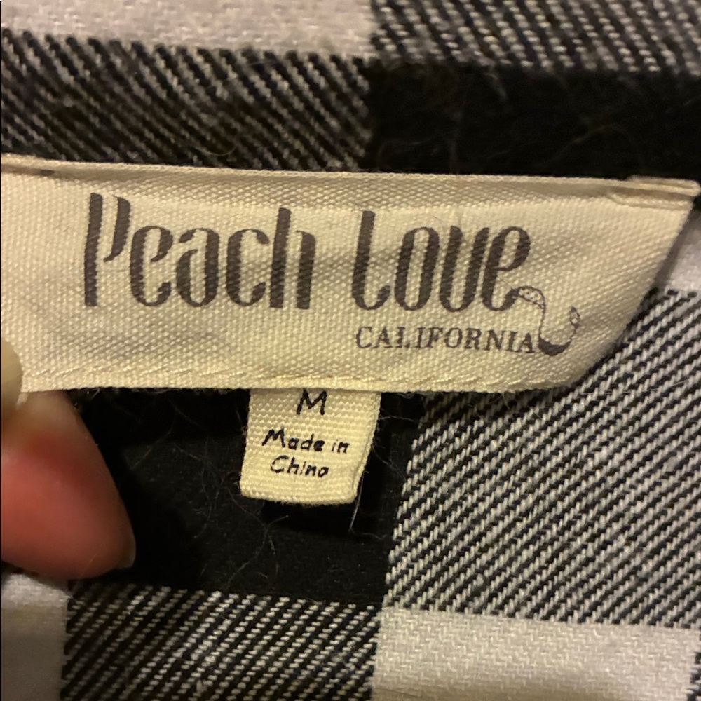 Peach Love California Monochrome Plaid Dress - Picture 2 of 5